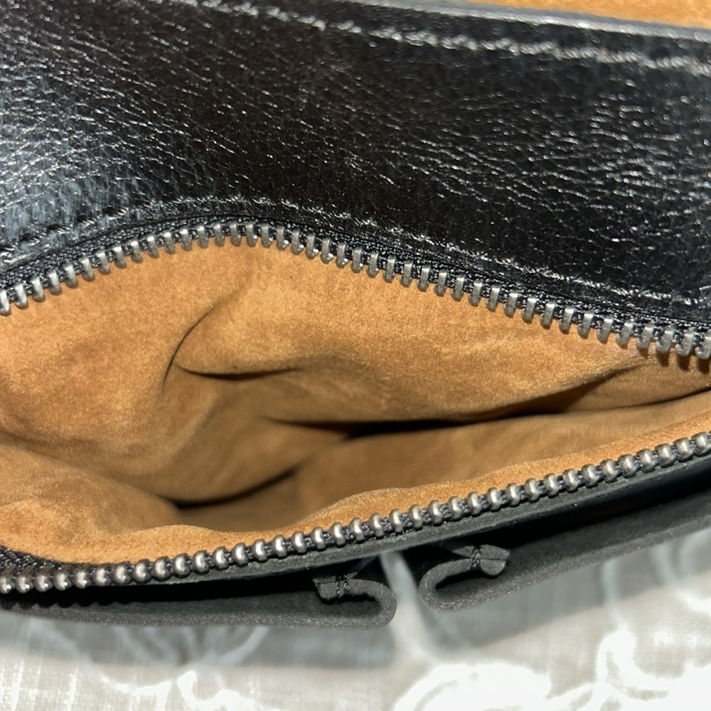 Patricia Nash NWT Granada Metallic Black Pewter Embossed Map Leather Crossbody - Picture 13 of 14